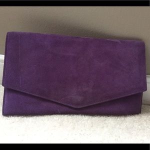Cole Haan purple envelope clutch